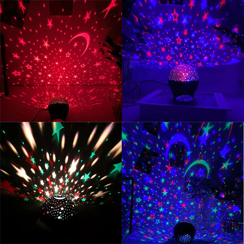 LINYILIGHT – projektor RGB gwiazd i Księżyca, USB