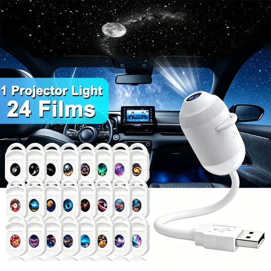 Projektor galaktyki 2 w 1 USB – lampka z wymiennymi wzorami
