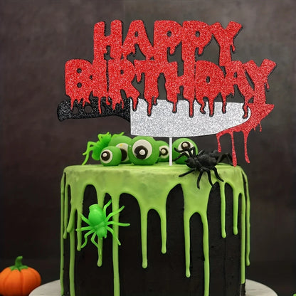 Dekoracja Tortu Halloween Horror – Upiorny Topper na Urodziny i Imprezę