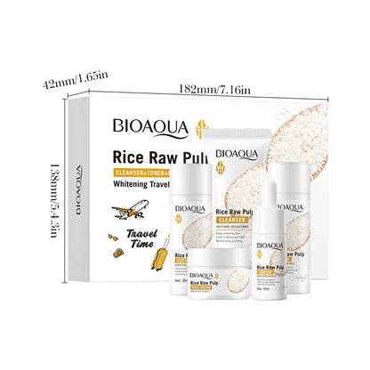 BIOAOUA Rice – zestaw do pielęgnacji twarzy, 5 elementów