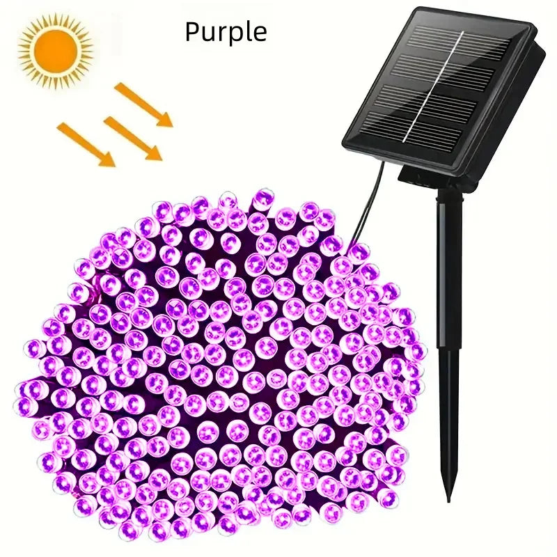 OKAL RED EAST – solarna girlanda LED, 8 trybów świecenia