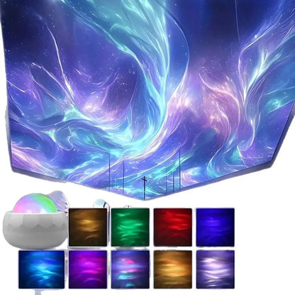 HOMEFISH – projektor LED zorzy i gwiazd z pilotem, USB