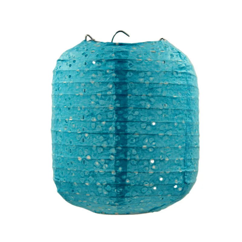 Papierowy Lampion Festiwalowy – Ażurowy, 15 cm lub 20 cm, 10 kolorów