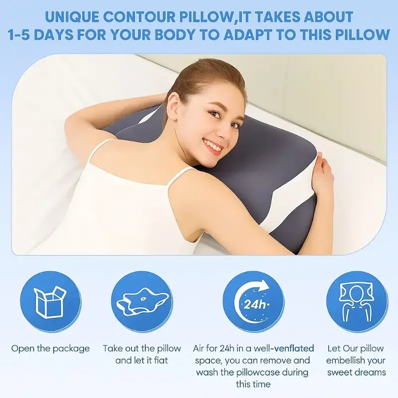 Poduszka motylkowa z pianki memory foam – regulowana wysokość