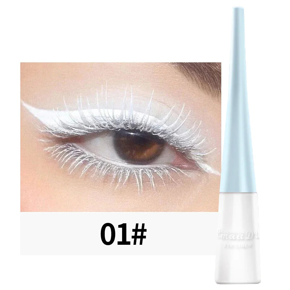 8 kolorów eyelinerów w płynie, wodoodporny, matowy makijaż