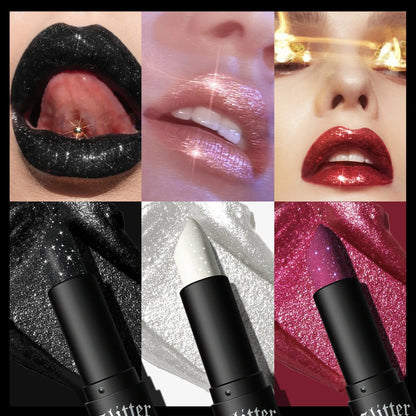 Brokatowa Szminka 7Colors Glitter – Wodoodporna Metaliczna