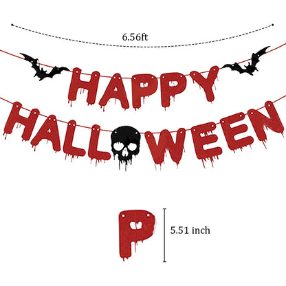 Girlanda Halloween z papieru – zakrwawione noże i dekoracje w stylu horroru