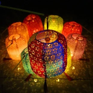 Papierowy Lampion Festiwalowy – Ażurowy, 15 cm lub 20 cm, 10 kolorów