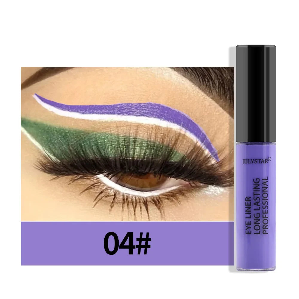 8 kolorów eyelinerów w płynie, wodoodporny, matowy makijaż