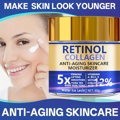 Krem do Twarzy Retinol i Kolagen 60g – Anti-Aging z Kwasem Hialuronowym