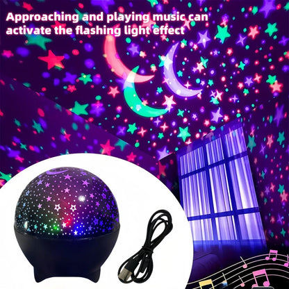 LINYILIGHT – projektor RGB gwiazd i Księżyca, USB