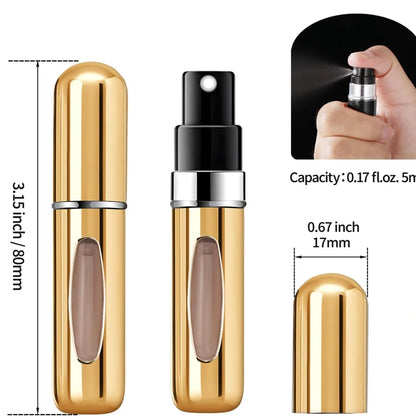 Atomizer do perfum 5ml – aluminiowy, wielokrotnego napełniania, do podróży