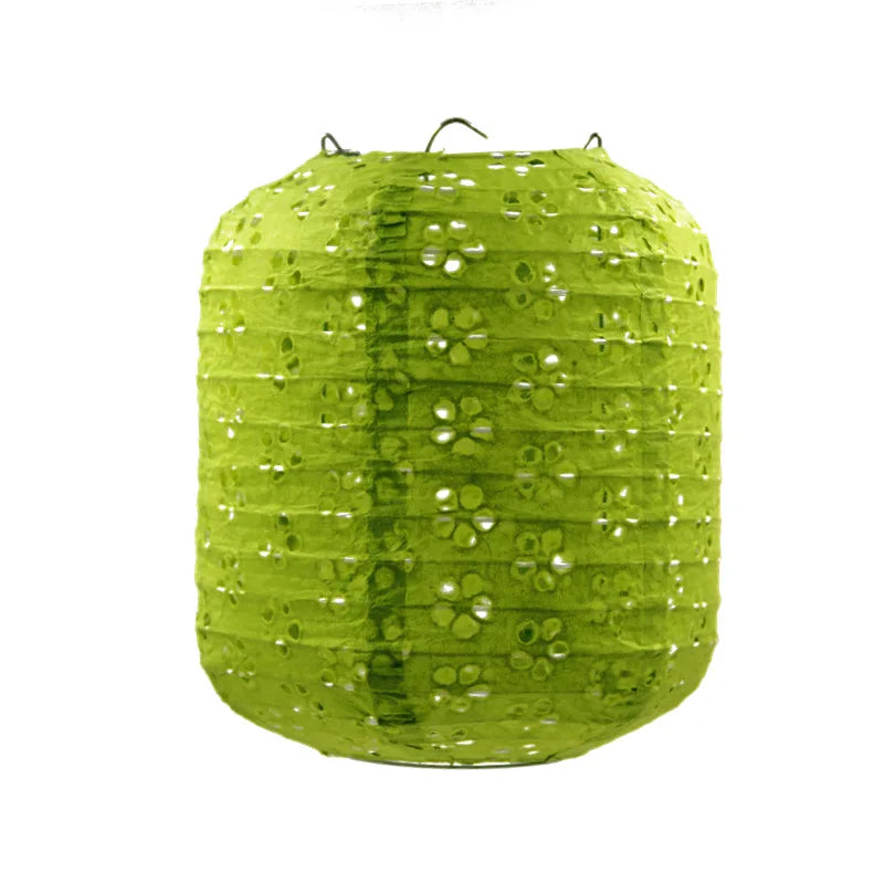Papierowy Lampion Festiwalowy – Ażurowy, 15 cm lub 20 cm, 10 kolorów
