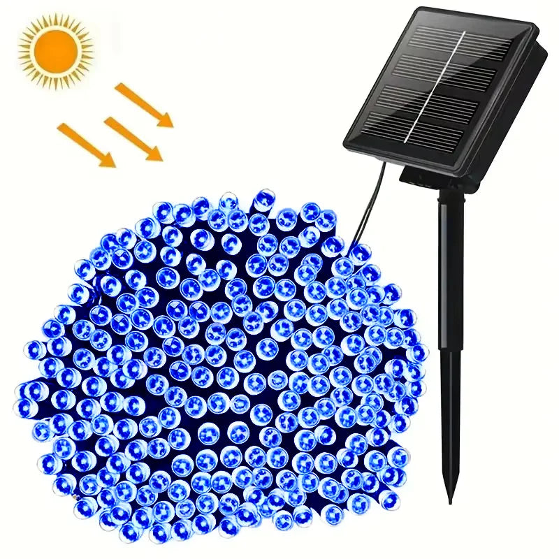 OKAL RED EAST – solarna girlanda LED, 8 trybów świecenia