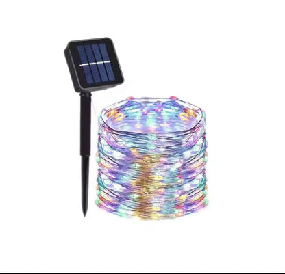 WPOSTAR – solarne lampki LED na druciku, 8 trybów
