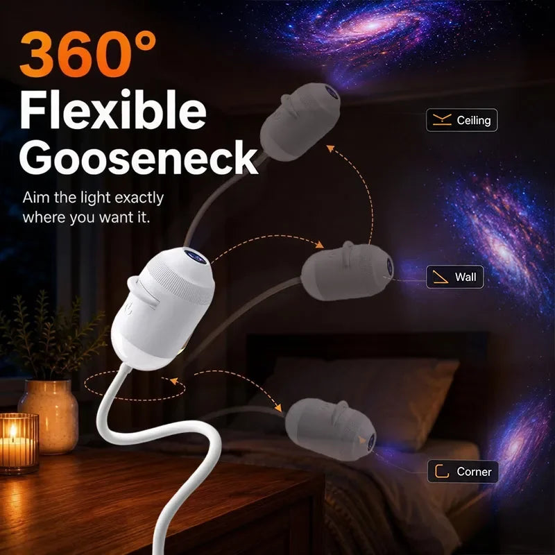 Projektor galaktyki 2 w 1 USB – lampka z wymiennymi wzorami