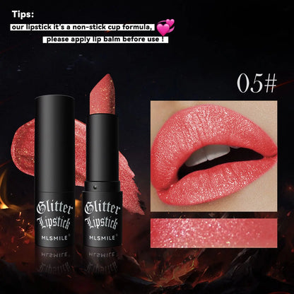 Brokatowa Szminka 7Colors Glitter – Wodoodporna Metaliczna