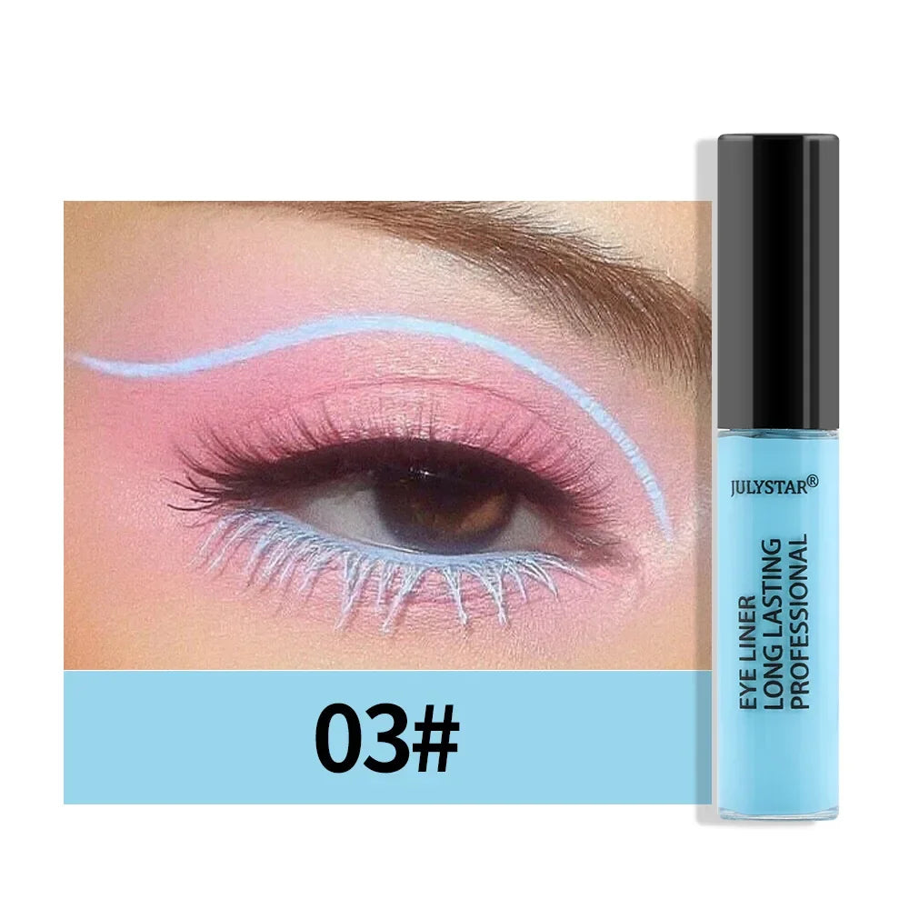 8 kolorów eyelinerów w płynie, wodoodporny, matowy makijaż