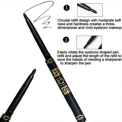 Wodoodporny eyeliner w kredce – czarny, długotrwały, zestaw 3 lub 9 szt.