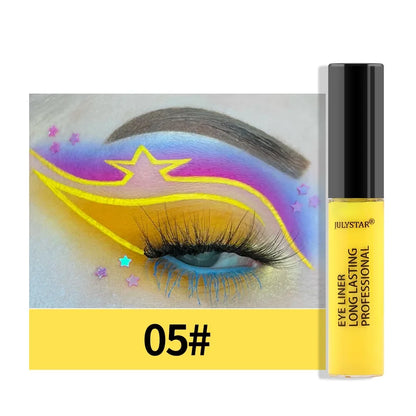 8 kolorów eyelinerów w płynie, wodoodporny, matowy makijaż