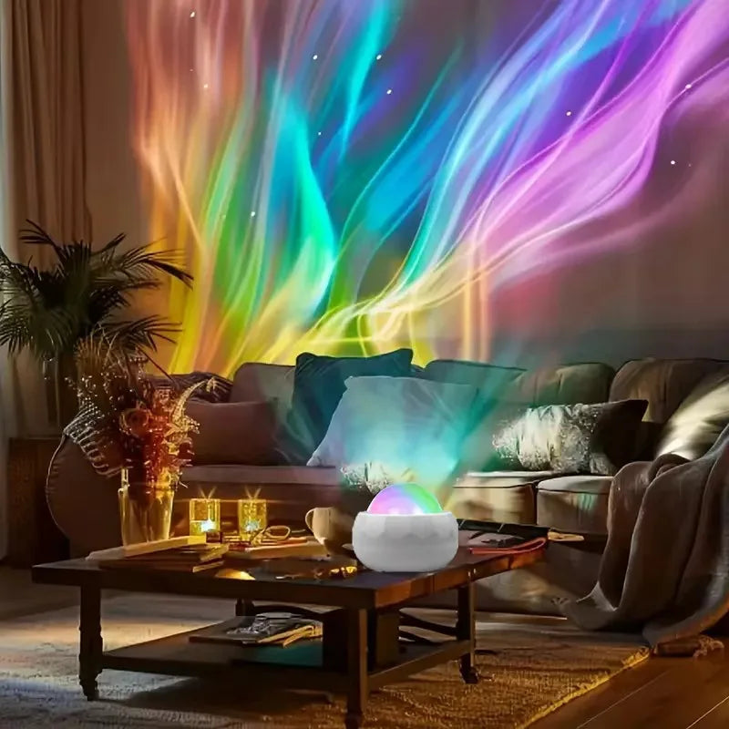 HOMEFISH – projektor LED zorzy i gwiazd z pilotem, USB