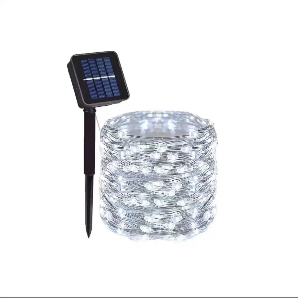 WPOSTAR – solarne lampki LED na druciku, 8 trybów