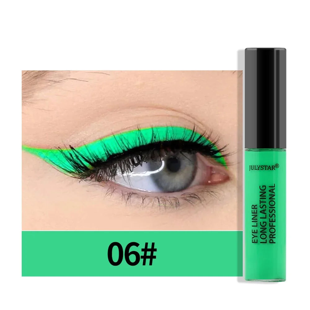 8 kolorów eyelinerów w płynie, wodoodporny, matowy makijaż
