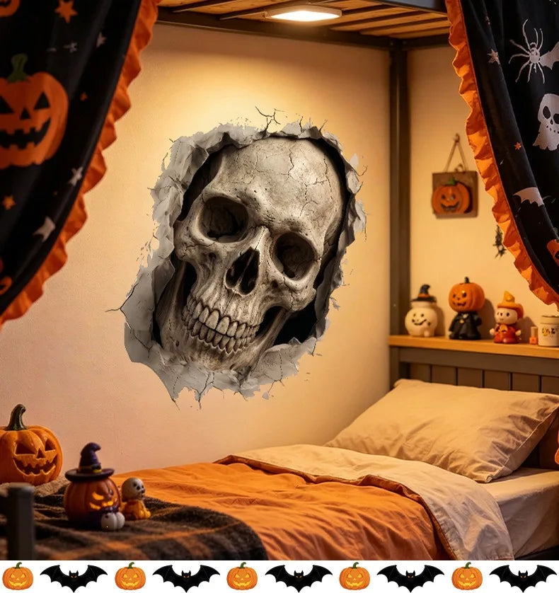 Naklejki ścienne Halloween – Szkielet do Salonu i Sypialni 40x40 cm