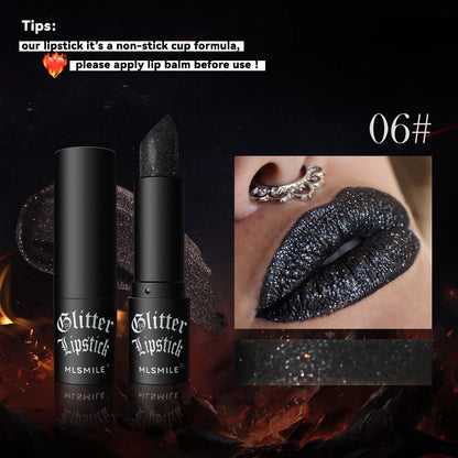 Brokatowa Szminka 7Colors Glitter – Wodoodporna Metaliczna