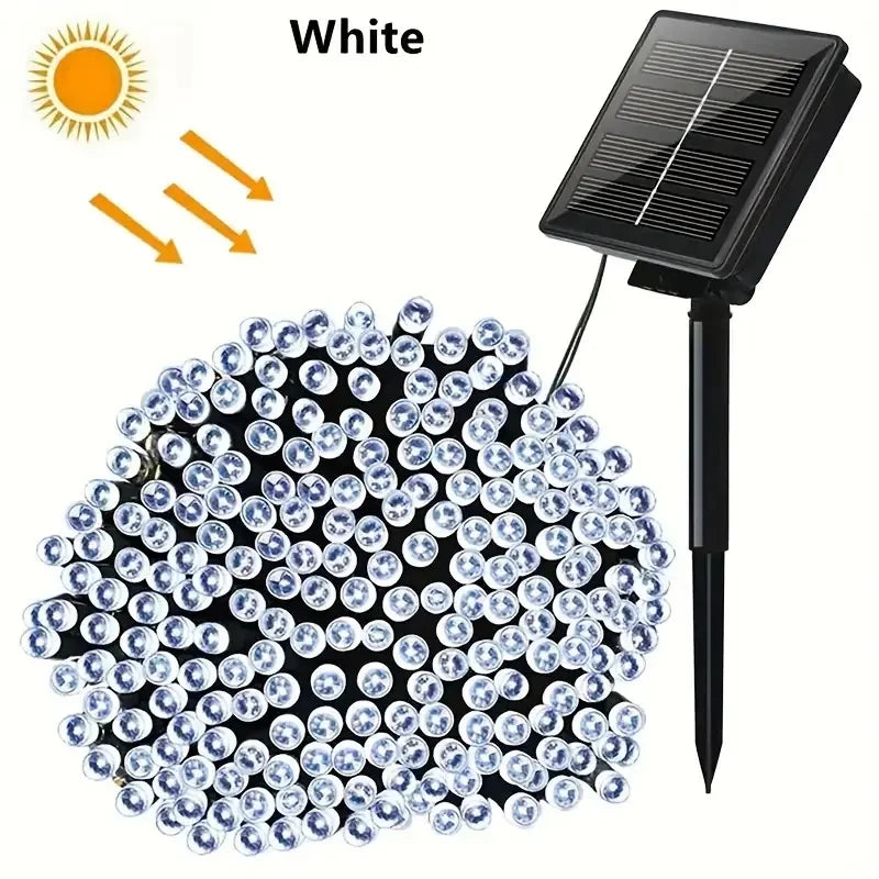 OKAL RED EAST – solarna girlanda LED, 8 trybów świecenia