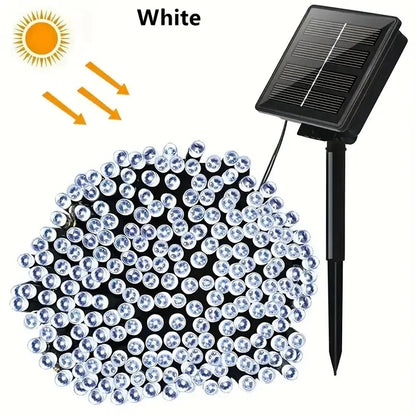 OKAL RED EAST – solarna girlanda LED, 8 trybów świecenia