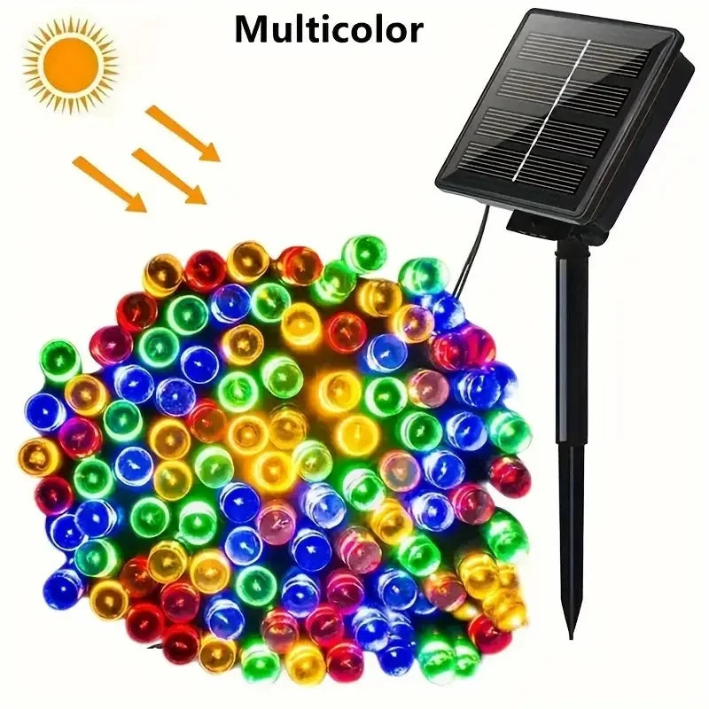 OKAL RED EAST – solarna girlanda LED, 8 trybów świecenia
