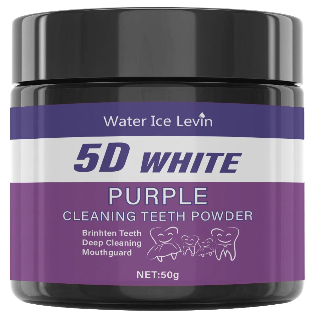 Fioletowy proszek do czyszczenia zębów Water Ice Levin – 50 g