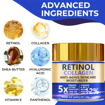 Krem do Twarzy Retinol i Kolagen 60g – Anti-Aging z Kwasem Hialuronowym