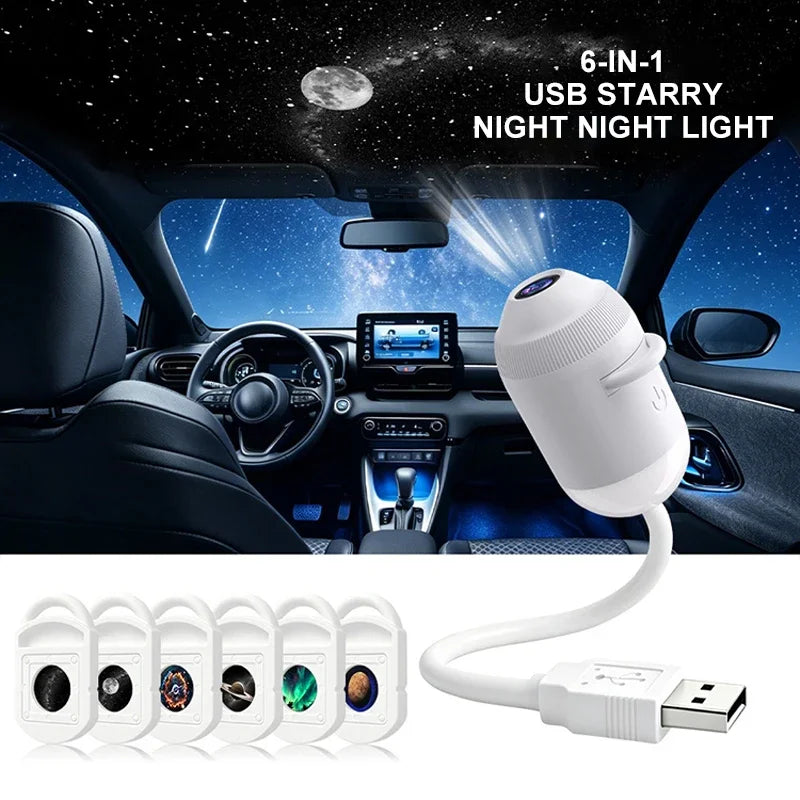 Projektor galaktyki 2 w 1 USB – lampka z wymiennymi wzorami