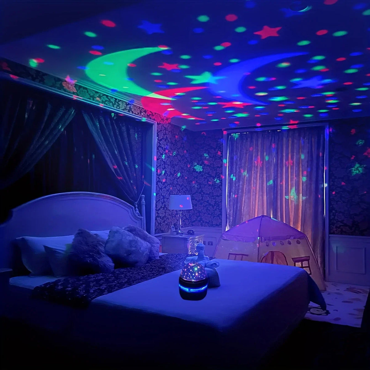 Saimili – projektor LED gwiazd i księżyca, USB