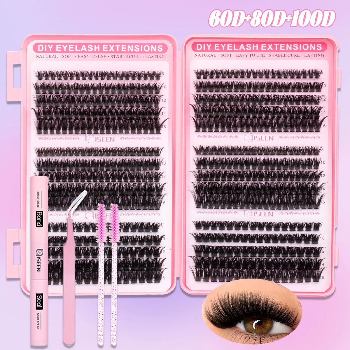 Zestaw do Rzęs DIY Lash Clusters – Efekt Przedużania w Domu
