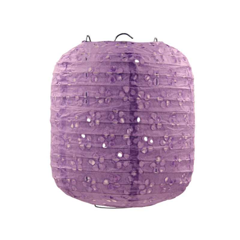 Papierowy Lampion Festiwalowy – Ażurowy, 15 cm lub 20 cm, 10 kolorów