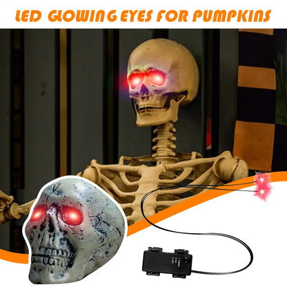Świecące Oczy Halloween z Timerem LED – Ozdoba do Czaszek, Dyń i Nagrobków