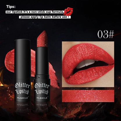 Brokatowa Szminka 7Colors Glitter – Wodoodporna Metaliczna