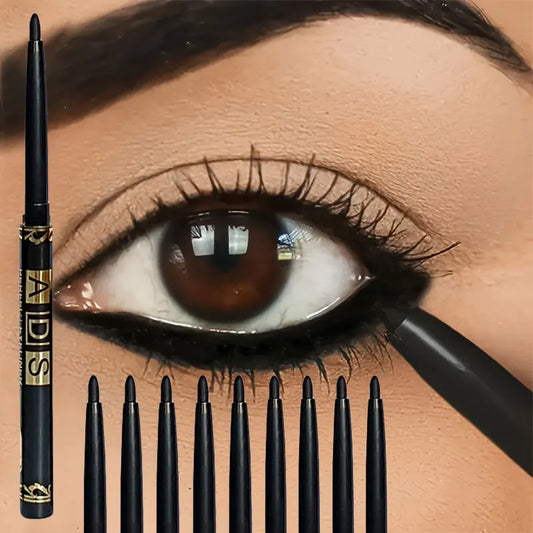 Wodoodporny eyeliner w kredce – czarny, długotrwały, zestaw 3 lub 9 szt.