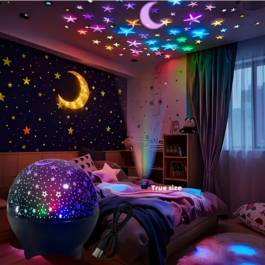 LINYILIGHT – projektor RGB gwiazd i Księżyca, USB