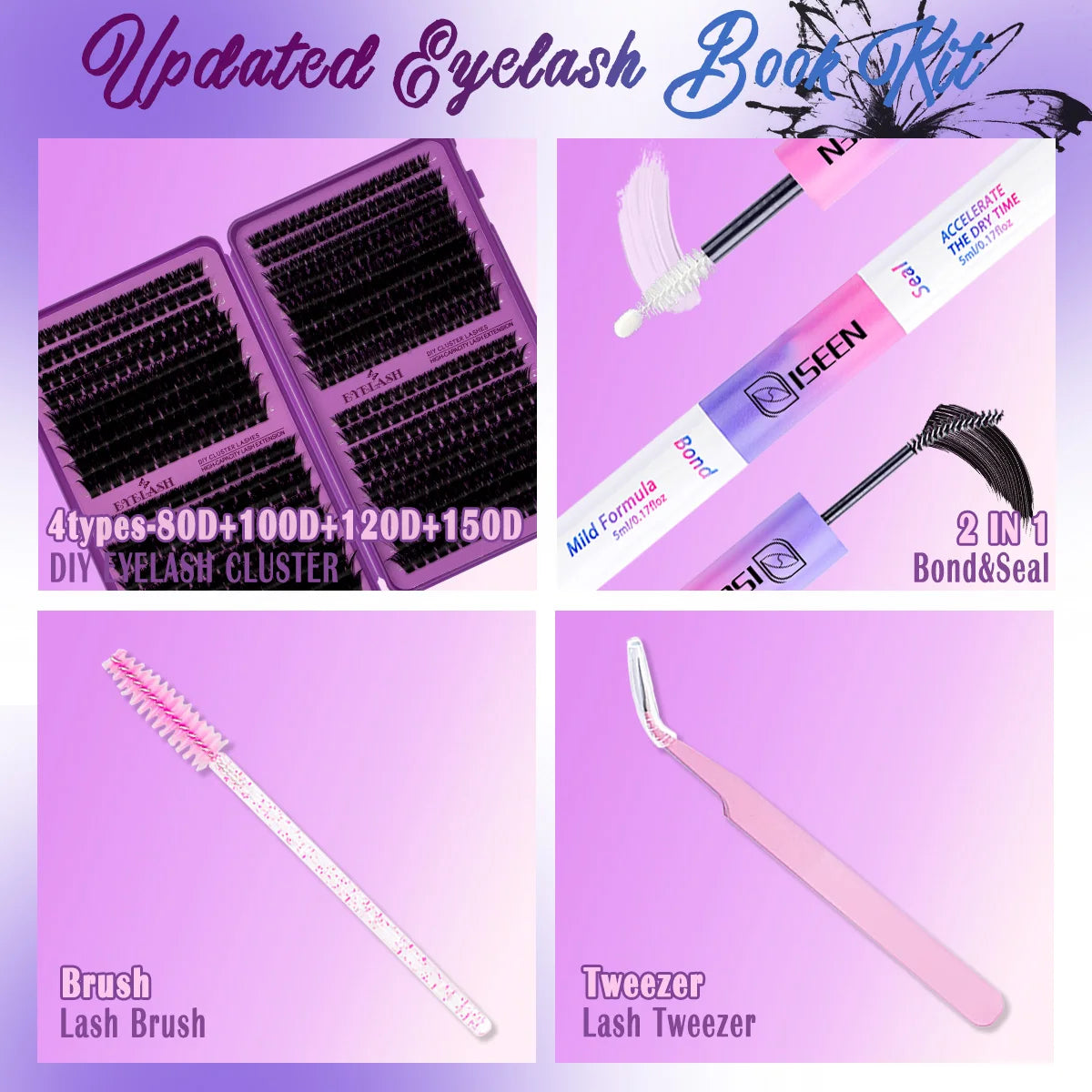 Zestaw do Rzęs DIY Lash Clusters – Efekt Przedużania w Domu