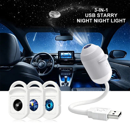 Projektor galaktyki 2 w 1 USB – lampka z wymiennymi wzorami