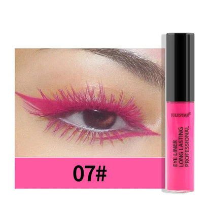 8 kolorów eyelinerów w płynie, wodoodporny, matowy makijaż
