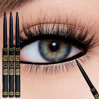 Wodoodporny eyeliner w kredce – czarny, długotrwały, zestaw 3 lub 9 szt.