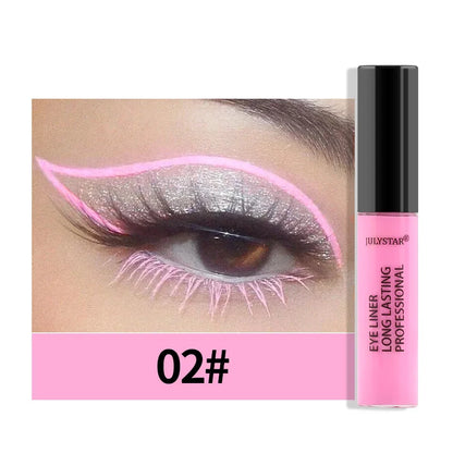 8 kolorów eyelinerów w płynie, wodoodporny, matowy makijaż
