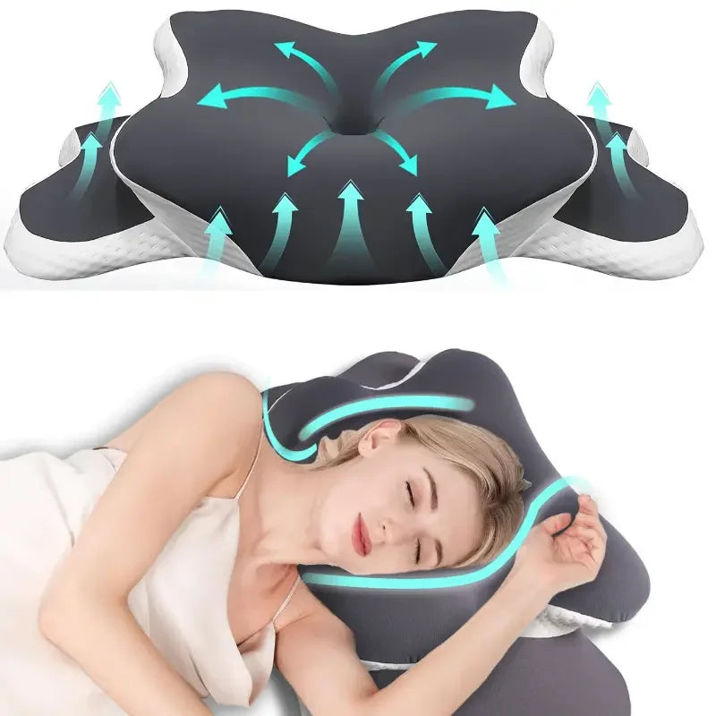 Poduszka motylkowa z pianki memory foam – regulowana wysokość