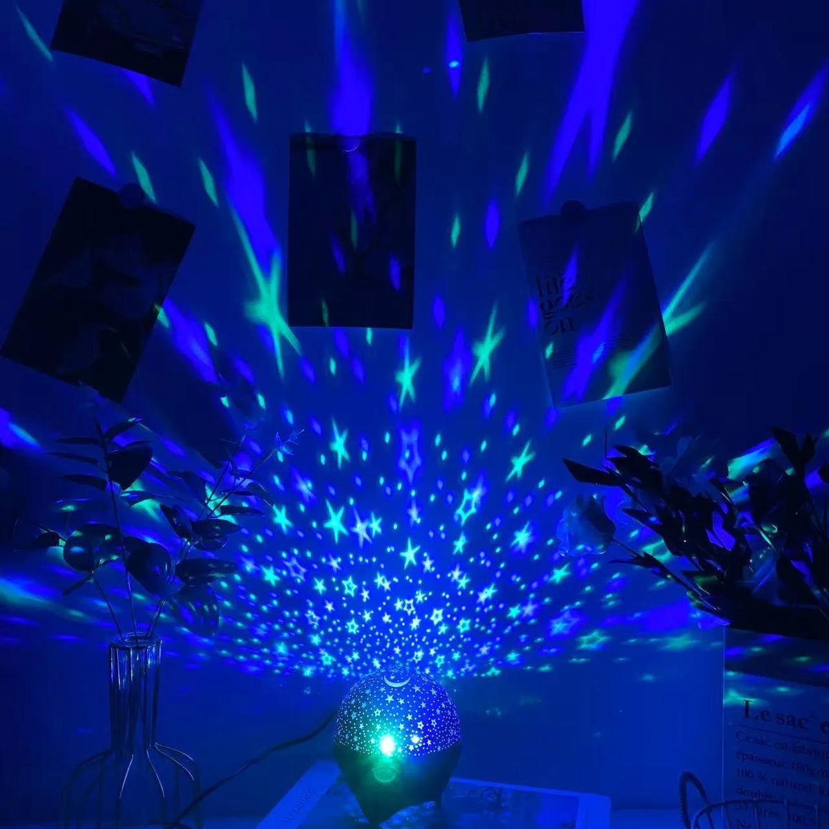 LINYILIGHT – projektor RGB gwiazd i Księżyca, USB