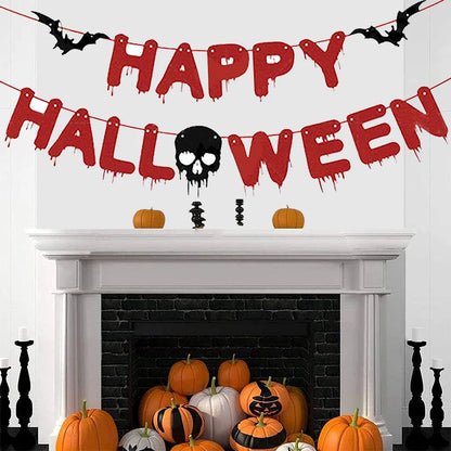 Girlanda Halloween z papieru – zakrwawione noże i dekoracje w stylu horroru